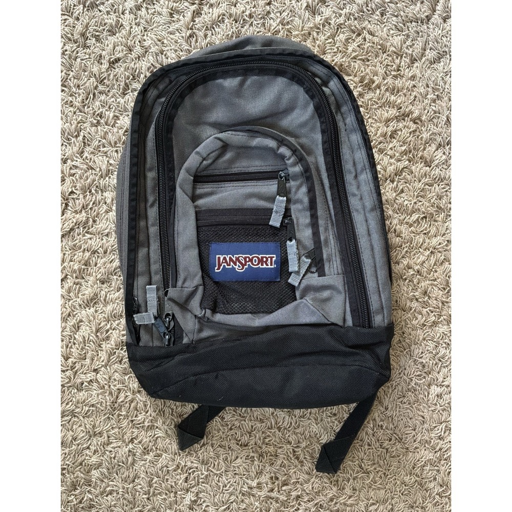 Jansport Backpack Vintage Heavy Duty Hiking Camping Multi-Pocket